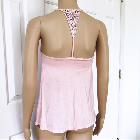Bra Tops Millennial pink embellished halter top XS - Picture 3 of 8